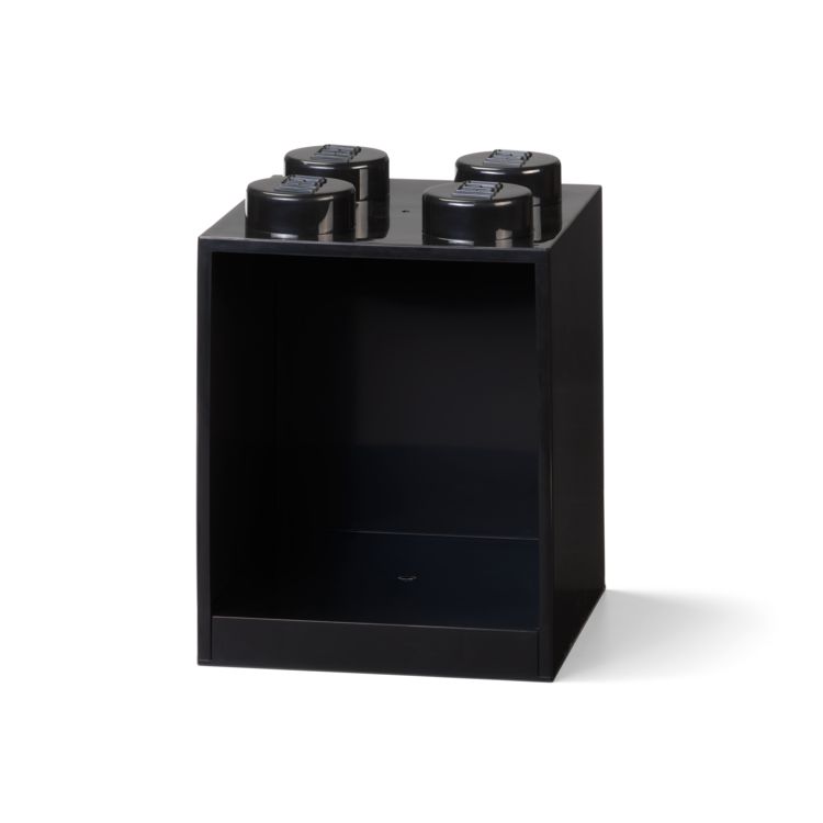 Produktbild: LEGO&reg; B&uuml;cherregal 4 Noppen Schwarz