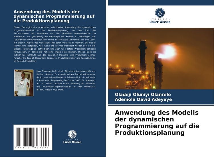 Produktbild: Anwendung des Modells der dynamischen Programmierung auf die Produktionsplanung