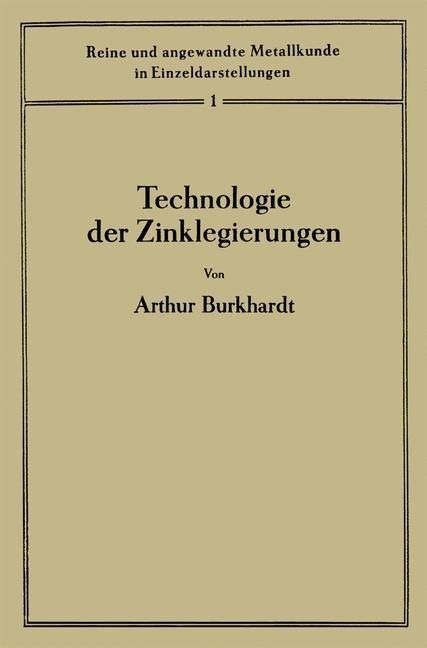 Produktbild: Technologie der Zinklegierungen