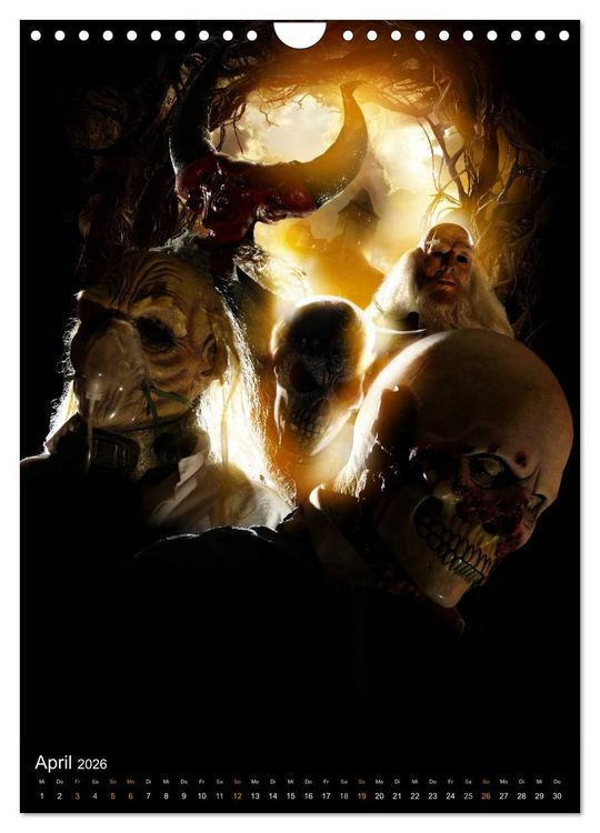 Produktbild: Halloween Optische Illusionen - Kalender 2026 (Wandkalender 2026 DIN A4 hoch), CALVENDO Monatskalender
