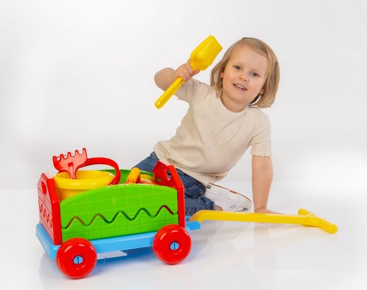 Produktbild: Outdoor Active Nachziehwagen mit Eimergarnitur 6-teilig