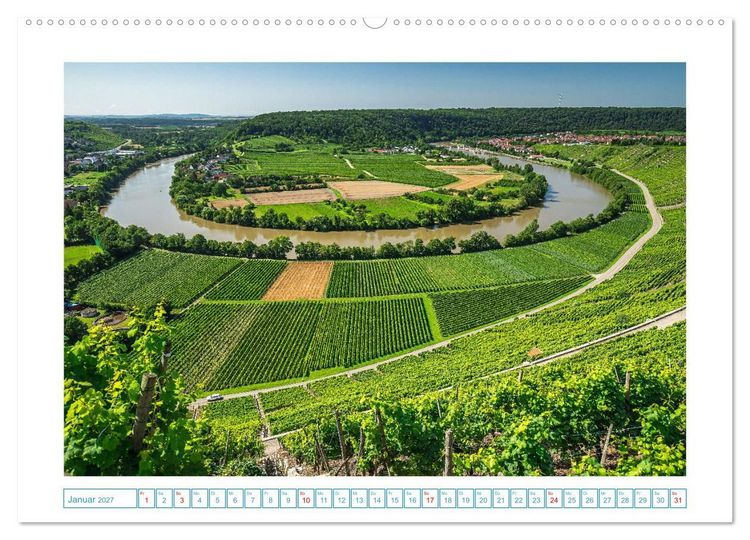 Produktbild: Naturwunder - Deutschlands Flussschleifen (hochwertiger Premium Wandkalender 2027 DIN A2 quer), Kunstdruck in Hochglanz