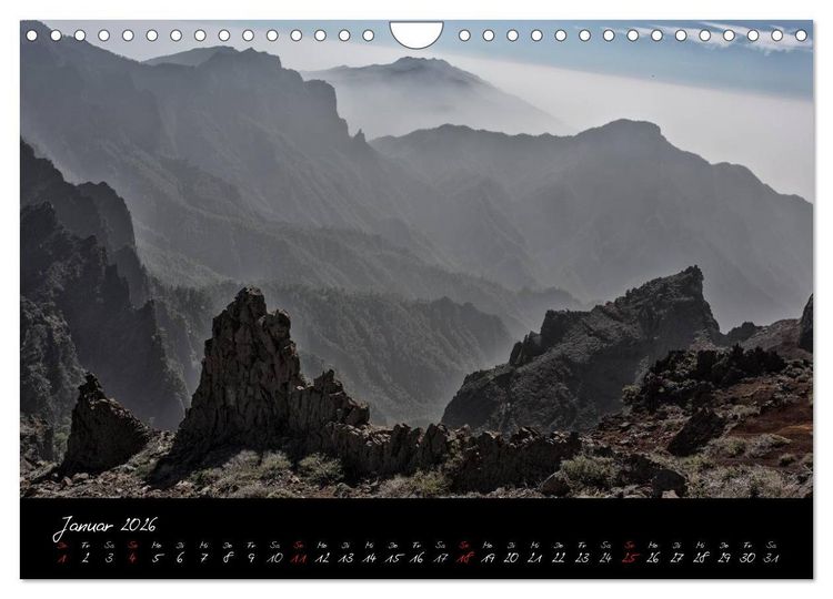 Produktbild: La Palma - Insel der Berge und Wolken (Wandkalender 2026 DIN A4 quer), CALVENDO Monatskalender