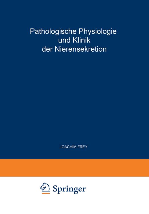 Produktbild: Pathologische Physiologie und Klinik der Nierensekretion
