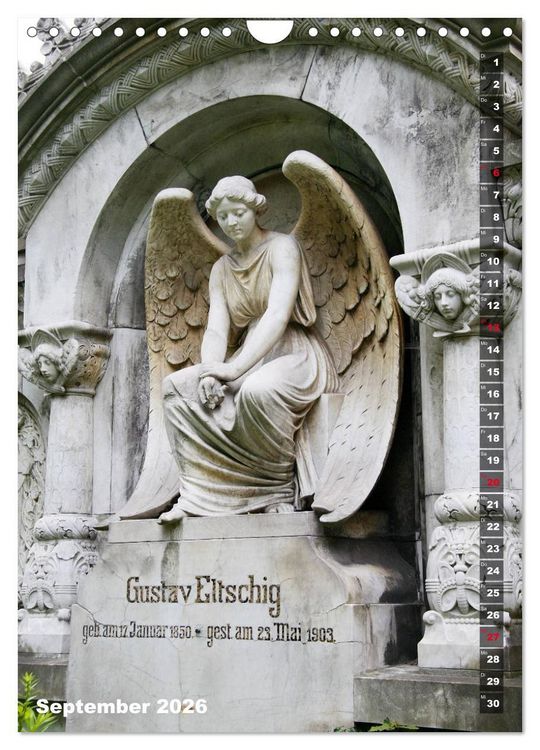 Produktbild: Friedhofsengel in Berlin (Wandkalender 2026 DIN A4 hoch), CALVENDO Monatskalender