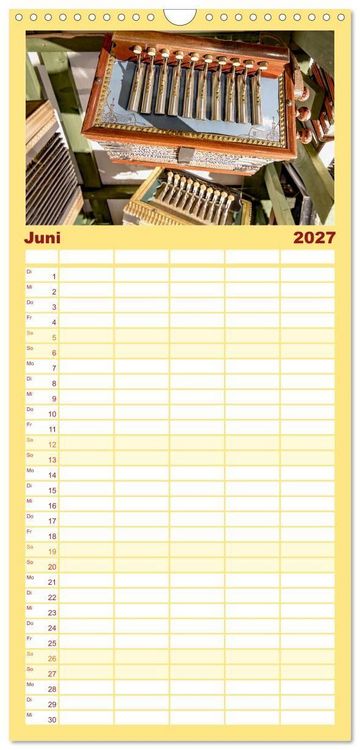Produktbild: Familienplaner 2027 - Concertina und Bandoneon mit 5 Spalten (Wandkalender, 21 x 45 cm) CALVENDO