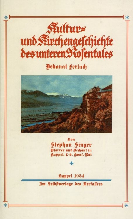 Produktbild: Kultur- und Kirchengeschichte des unteren Rosentales: Dekanat Ferlach