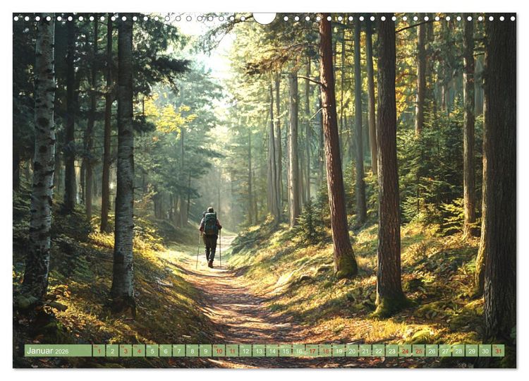 Produktbild: Wandergl&uuml;ck - Momente der Freiheit in der Natur (Wandkalender 2026 DIN A3 quer), CALVENDO Monatskalender