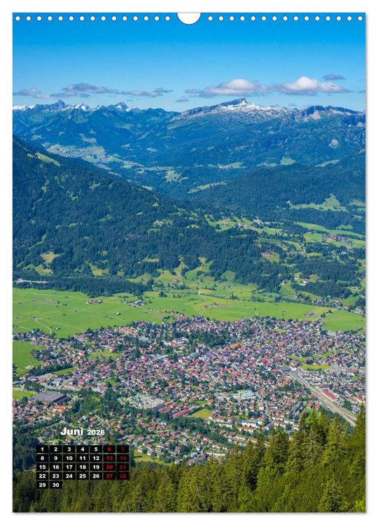 Produktbild: Leichte Wanderziele um Oberstdorf (Wandkalender 2026 DIN A3 hoch), CALVENDO Monatskalender