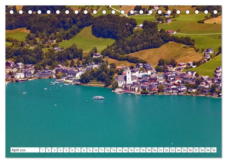 Produktbild: Der sch&ouml;ne Wolfgangsee im Salzkammergut (Tischkalender 2026 DIN A5 quer), CALVENDO Monatskalender