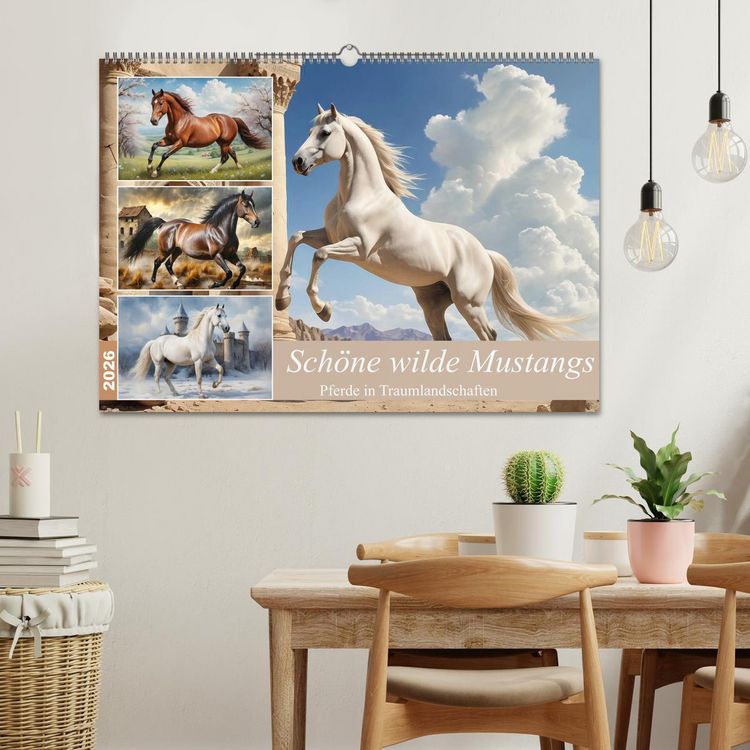 Produktbild: Sch&ouml;ne wilde Mustangs (Wandkalender 2026 DIN A2 quer), CALVENDO Monatskalender