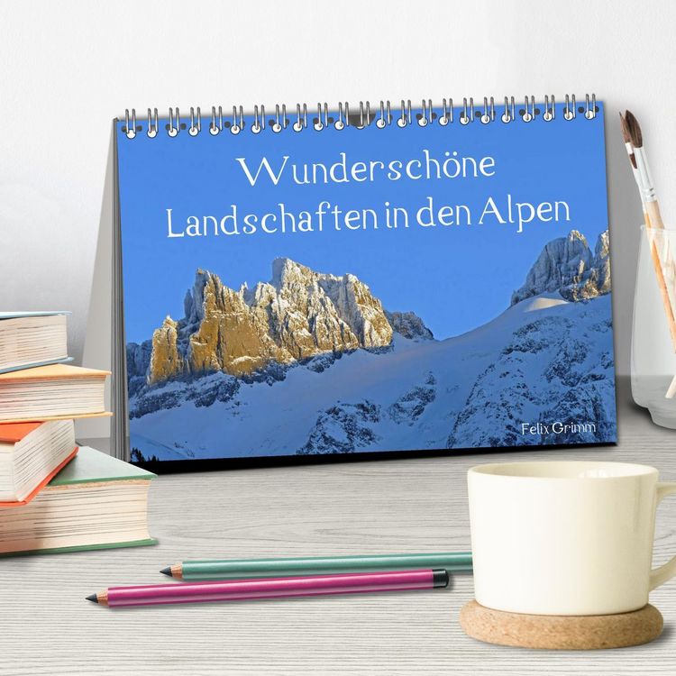 Produktbild: Wundersch&ouml;ne Landschaften in den Alpen (Tischkalender 2026 DIN A5 quer), CALVENDO Monatskalender