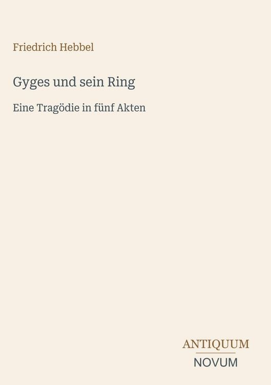 Produktbild: Gyges und sein Ring
