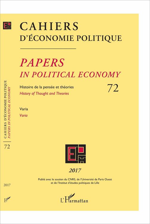 Produktbild: Cahiers d'&eacute;conomie politique