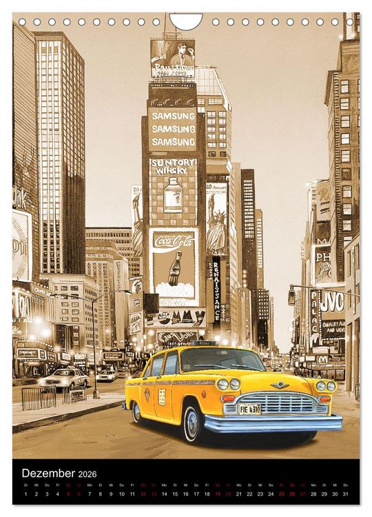 Produktbild: Drive America Plakate (Wandkalender 2026 DIN A4 hoch), CALVENDO Monatskalender