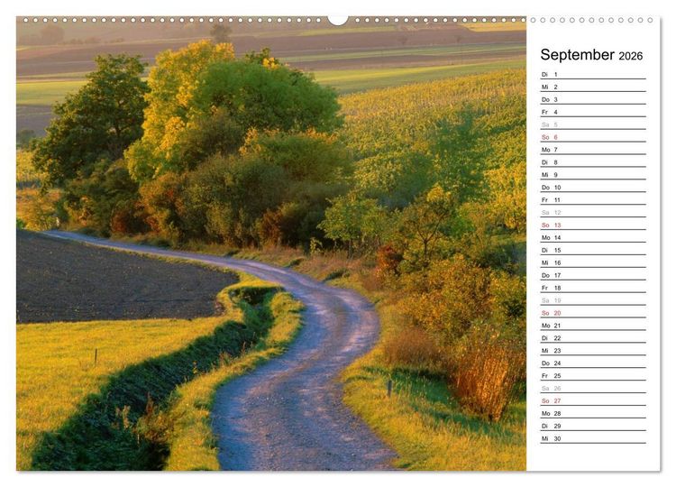 Produktbild: DER STEIGERWALD - Impressionen einer Landschaft (hochwertiger Premium Wandkalender 2026 DIN A2 quer), Kunstdruck in Hochglanz