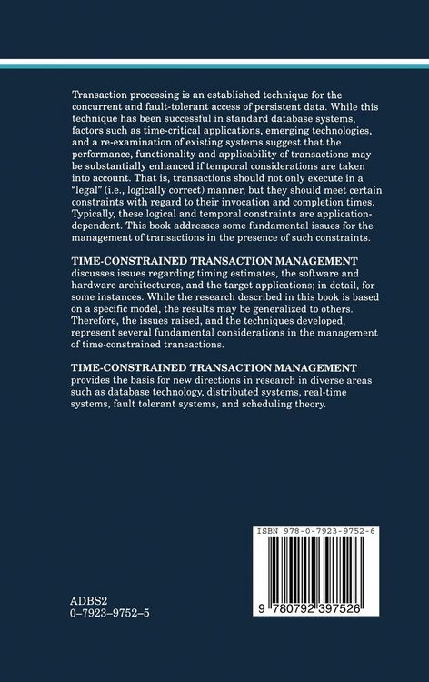 Produktbild: Time-Constrained Transaction Management