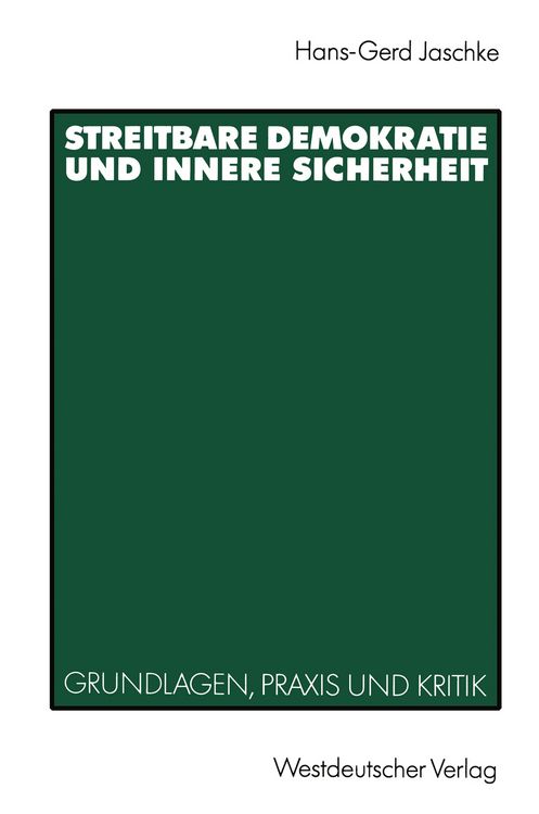 Produktbild: Streitbare Demokratie und Innere Sicherheit