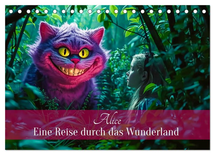 Produktbild: Alice &ndash; Eine Reise durch das Wunderland (Tischkalender 2027 DIN A5 quer), CALVENDO Monatskalender