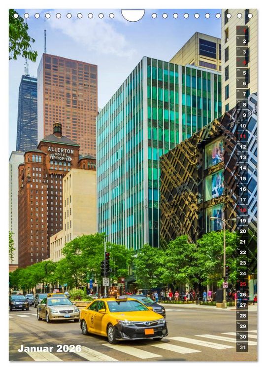 Produktbild: CHICAGO Der Stadtkern (Wandkalender 2026 DIN A4 hoch), CALVENDO Monatskalender
