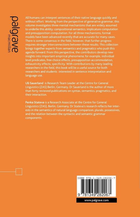 Produktbild: Presupposition and Implicature in Compositional Semantics