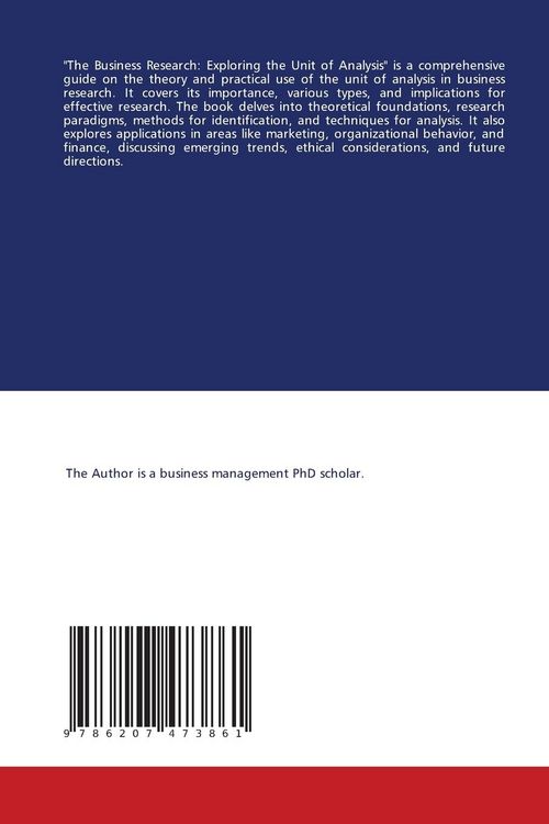 Produktbild: Unit of Analysis in Business Research