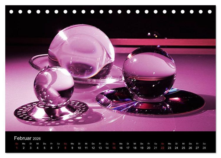Produktbild: Licht und Glas - Neue Fotoimpressionen (Tischkalender 2026 DIN A5 quer), CALVENDO Monatskalender
