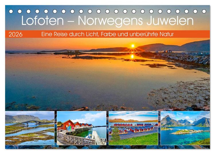 Produktbild: Lofoten - Norwegens Juwelen (Tischkalender 2026 DIN A5 quer), CALVENDO Monatskalender