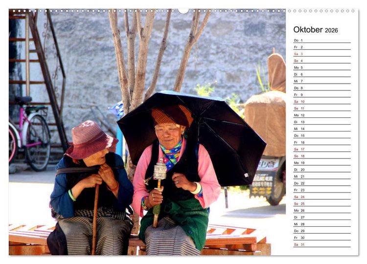 Produktbild: Tibet Momente (Wandkalender 2026 DIN A2 quer), CALVENDO Monatskalender