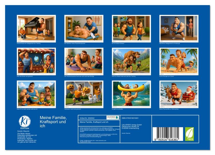 Produktbild: Meine Familie, Kraftsport und ich (Wandkalender 2026 DIN A4 quer), CALVENDO Monatskalender