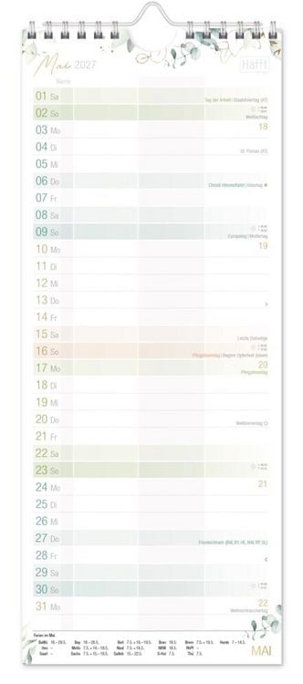 Produktbild: Planer f&uuml;r Zwei kompakt 26/27 Wand-Kalender [Blattgold]