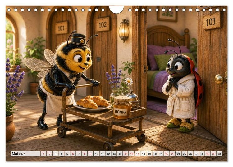 Produktbild: Das Hotel der kleinen Fl&uuml;gel (Wandkalender 2027 DIN A4 quer), CALVENDO Monatskalender