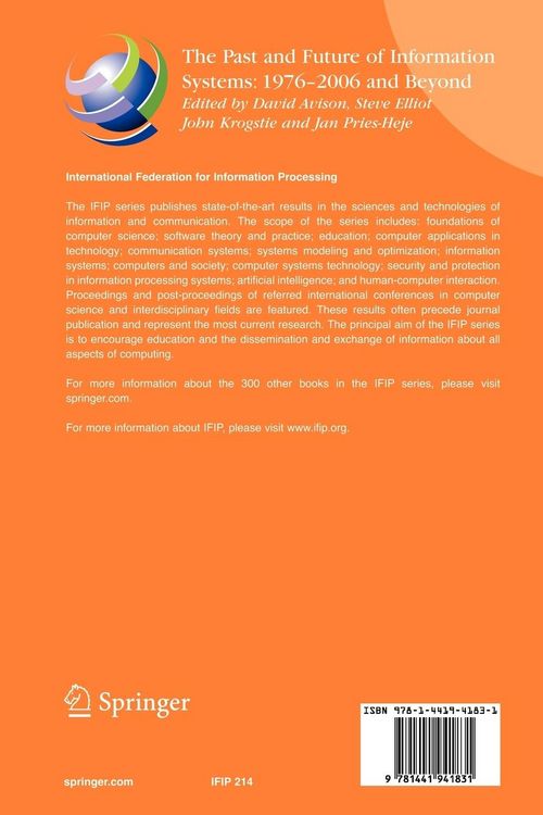 Produktbild: The Past and Future of Information Systems: 1976 -2006 and Beyond