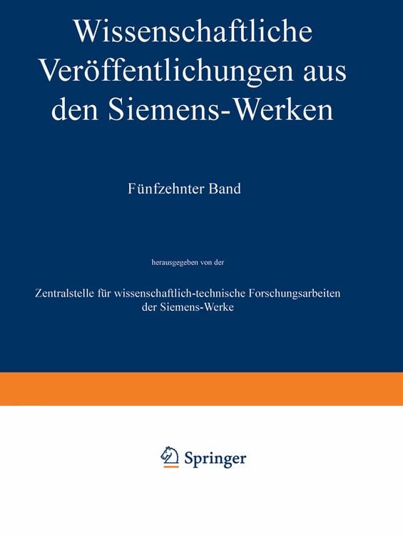 Produktbild: Wissenschaftliche Ver&ouml;ffentlichungen aus den Siemens-Werken