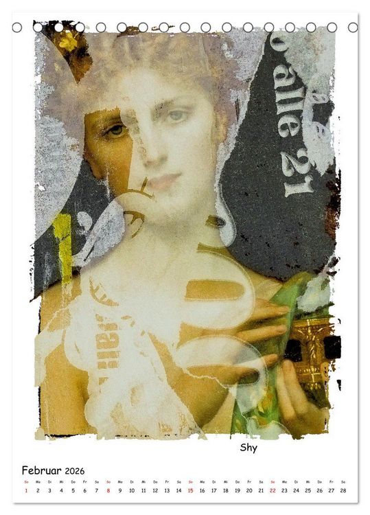 Produktbild: Alte Meister treffen Digital Art (Tischkalender 2026 DIN A5 hoch), CALVENDO Monatskalender