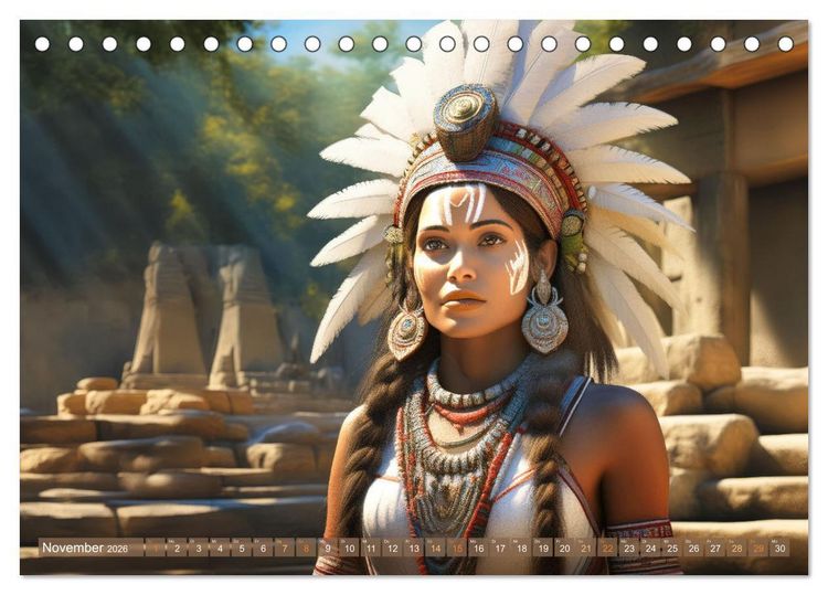 Produktbild: Untergegangene Kulturen - die Azteken (Tischkalender 2026 DIN A5 quer), CALVENDO Monatskalender
