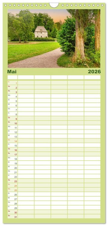 Produktbild: Familienplaner 2026 - Weimar - Kulturstadt im Herzen Europas mit 5 Spalten (Wandkalender, 21 x 45 cm) CALVENDO