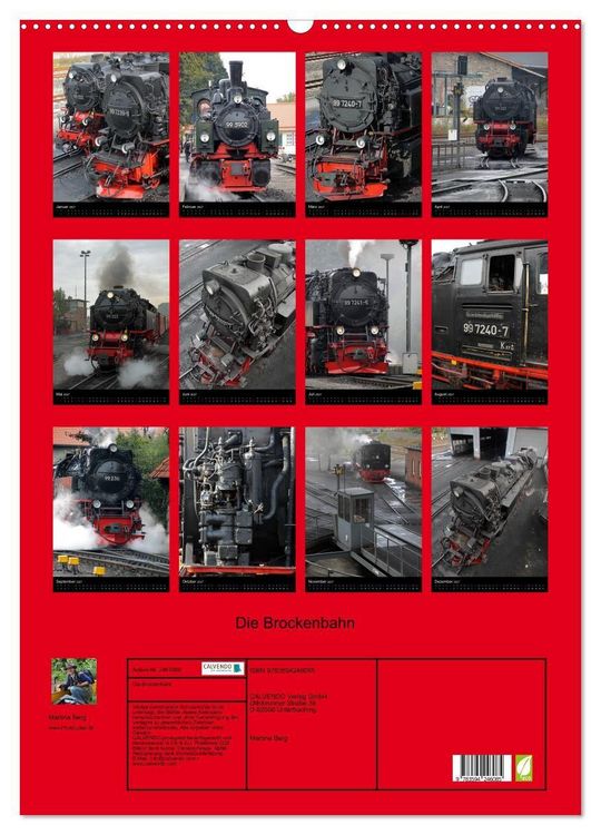 Produktbild: Die Brockenbahn (Wandkalender 2027 DIN A2 hoch), CALVENDO Monatskalender