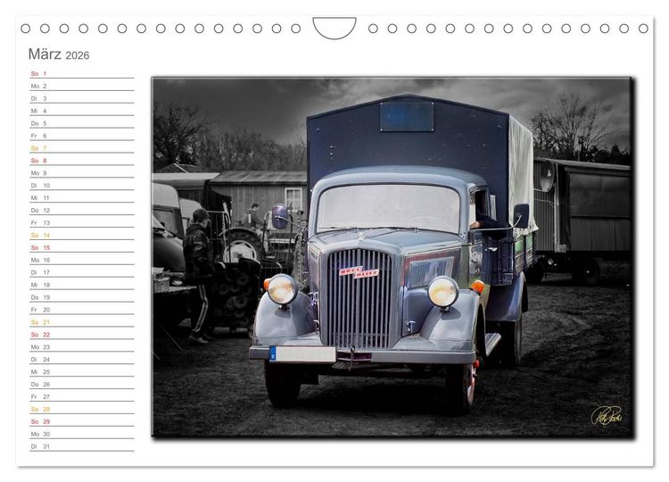 Produktbild: Oldtimer - nostalgische Trecker und Lastwagen (Wandkalender 2026 DIN A4 quer), CALVENDO Monatskalender