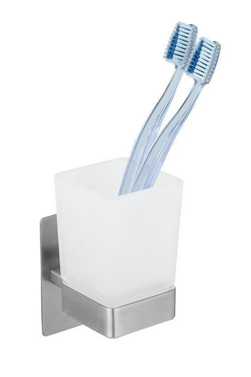 Produktbild: Turbo-Loc&reg; Zahnputzbecher Mod. Genova Matt, Abnehmbarer Becher aus satiniertem Glas