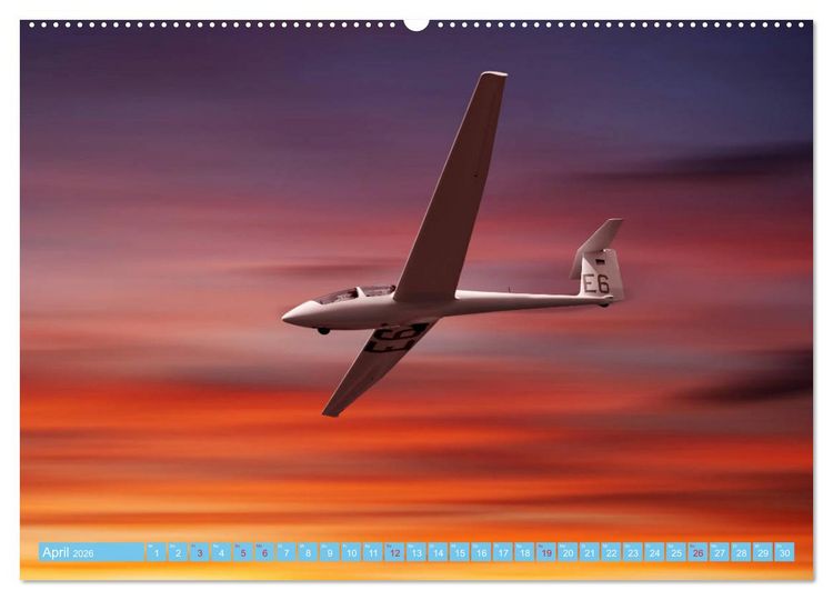 Produktbild: Segelflug - Den Traum vom Fliegen erf&uuml;llen (hochwertiger Premium Wandkalender 2026 DIN A2 quer), Kunstdruck in Hochglanz