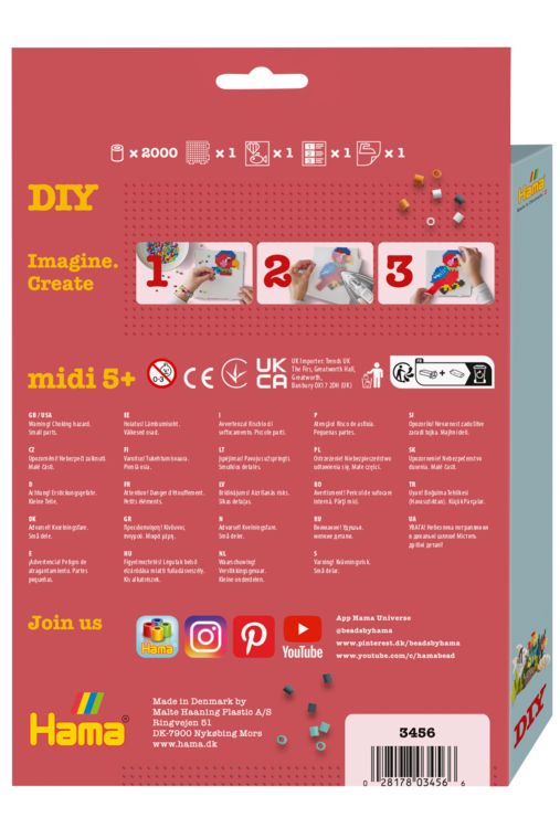 Produktbild: Hama 3456 - DIY B&uuml;gelperlen Midi 5+, Motiv Aquarium, Geschenkpackung, 2000 St&uuml;ck