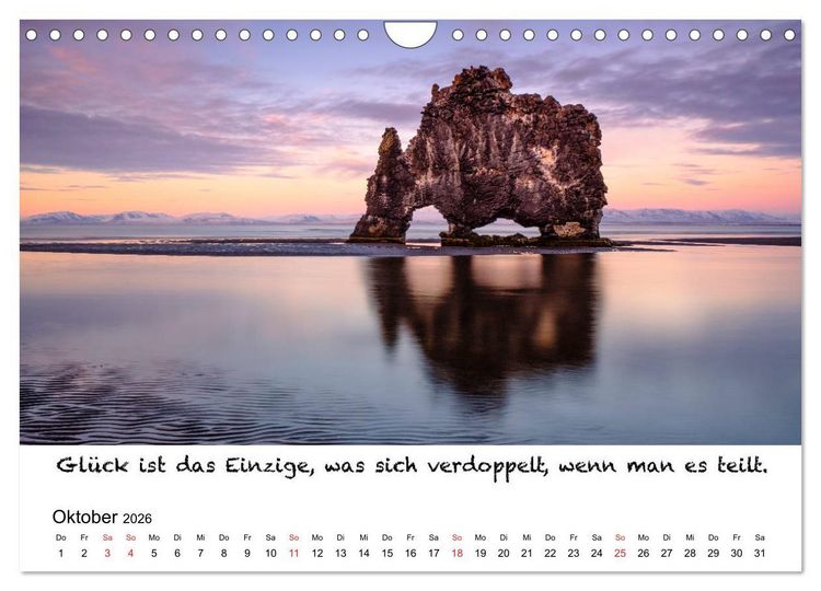 Produktbild: Meditation Wasser (Wandkalender 2026 DIN A4 quer), CALVENDO Monatskalender