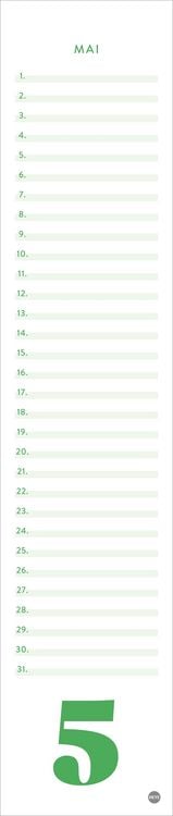 Produktbild: Geburtstagskalender neutral Langplaner mini