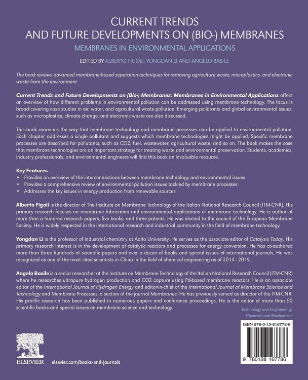 Produktbild: Current Trends and Future Developments on (Bio-) Membranes