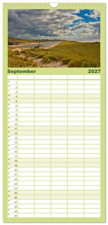 Produktbild: Familienplaner 2027 - Streifzug durch Nordholland mit 5 Spalten (Wandkalender, 21 x 45 cm) CALVENDO