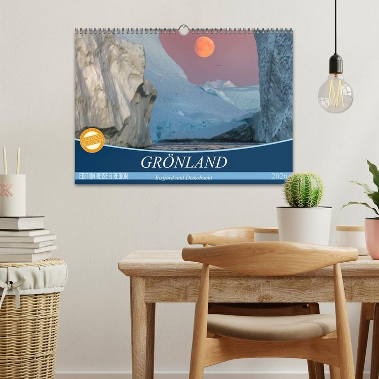 Produktbild: GR&Ouml;NLAND Eisfjord und Diskobucht (Wandkalender 2026 DIN A3 quer), CALVENDO Monatskalender