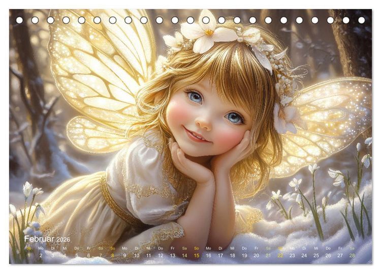 Produktbild: Feenstaub und Kinderlachen (Tischkalender 2026 DIN A5 quer), CALVENDO Monatskalender