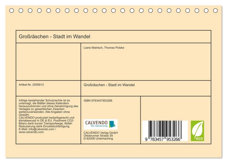 Produktbild: Gro&szlig;r&auml;schen - Stadt im Wandel (Tischkalender 2026 DIN A5 quer), CALVENDO Monatskalender