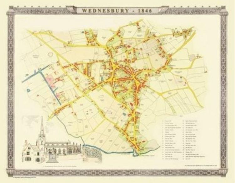 Produktbild: Old Map of Wednesbury 1846
